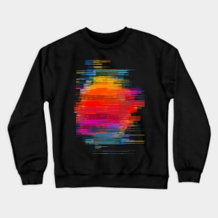 Sunset Fusion Rework - Glitch Abstract - Texture work Crewneck Sweatshirt